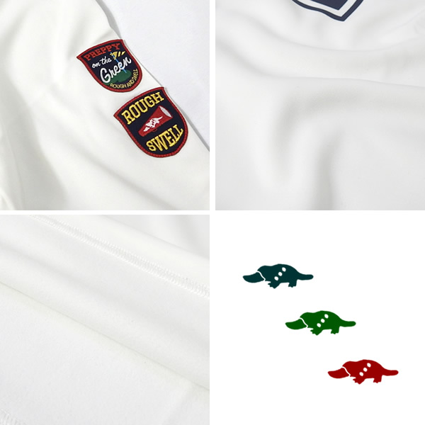 rough&swell［ラフアンドスウェル］BIG R HOT MOCK/裏起毛ジャージ