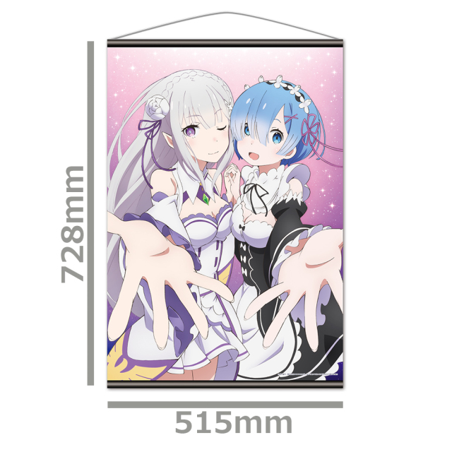 Re:ゼロから始める異世界生活 B2タペストリー エミリア&レム ver.1