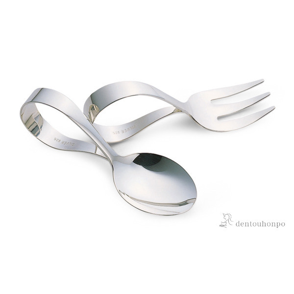 送料無料】 銀製 ベビースプーン＆フォークセット / 赤ちゃん ベビー