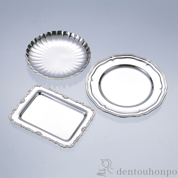 送料無料】 銀製 菊皿 H 3.5号 / セット 醤油皿 豆皿 和食 洋食 東京