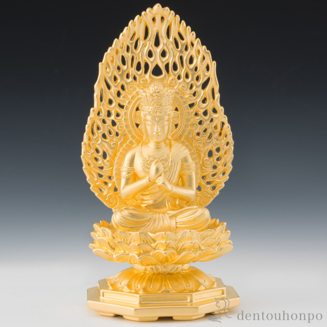 送料無料】 純金 大日如来 90g / 仏壇 寺院 仏様 日本 仏具 東京銀器