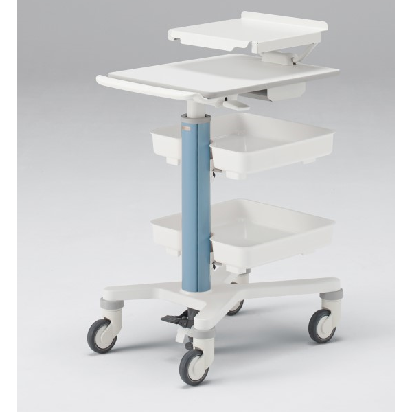 イトーキ 医療家具 メディワークカート-S 2段スライド天板・トレイ2段