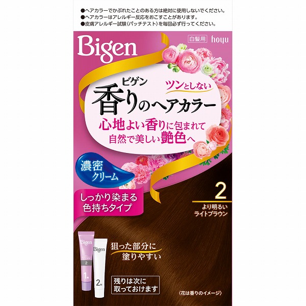 ビゲン 香りのヘアカラー クリーム 2 より明るいライトブラウン【医薬