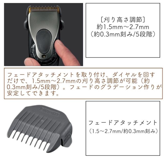 パナソニック プロリニアバリカン フェードカット ER-GP86-K | 理美容