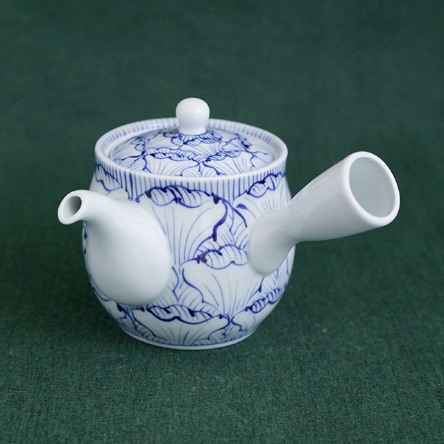 そうた窯│染付花弁紋新急須（大）