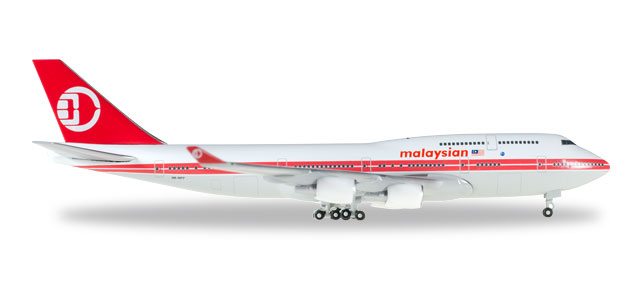 herpa wings 1/500 (ダイキャスト製) 747-400 マレーシア航空 レトロ