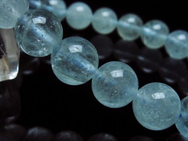 パワーストーン 天然石 アクアマリンブレスレット 10mm [T537-15157]
