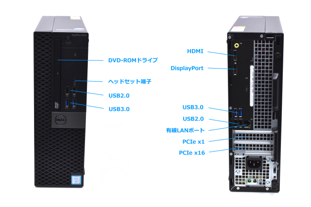 中古デスクトップ DELL OPTIPLEX 3040 SF 第6世代 Core i7 6700 メモリ