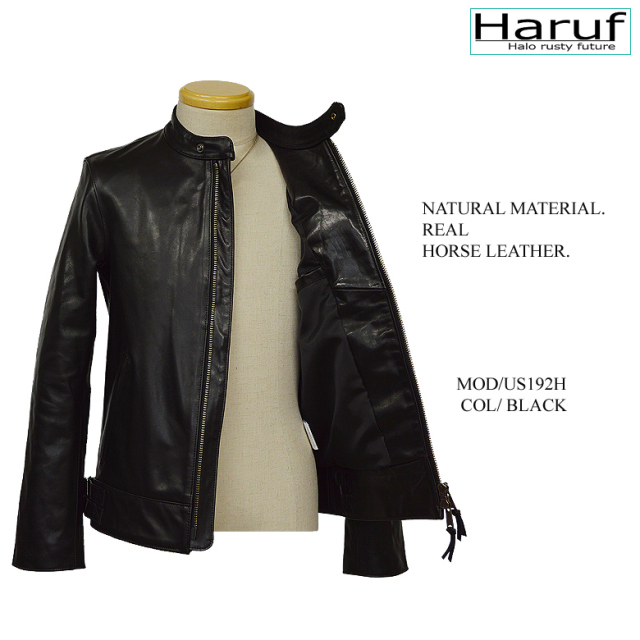本革 ホースハイド レザージャケット シングルライダース ブラック 黒