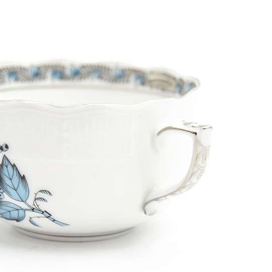 アポニー・ターコイズ・プラチナ] ティーカップ&ソーサー