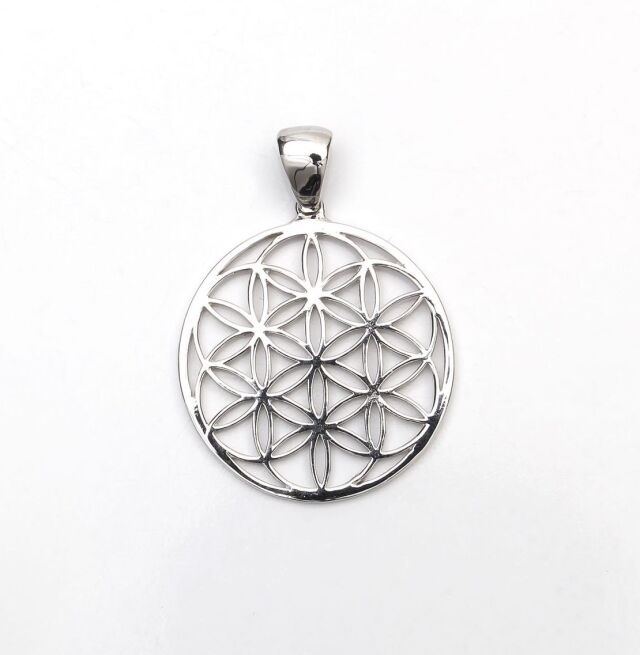 フラワーオブライフペンダントヘッド（シルバー925ロジウムコート）
