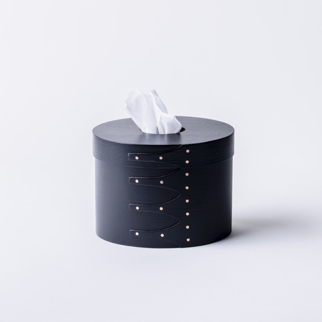 WEB限定】シェーカー ティッシュボックス ブラック 国産オリジナル