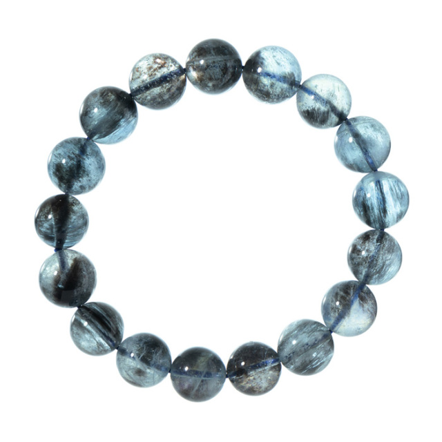 ブレスレット モスアクアマリン （モザンビーク産） 12～13mm 17玉 No