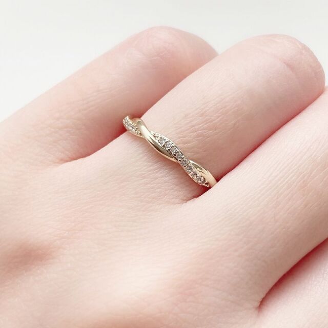 ツイストウェーブデザインリング【送料無料】- 大人ジュエリーの通販