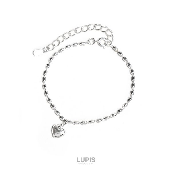 ボールチェーンメタルハートブレスレット - ブレスレットを激安で通販