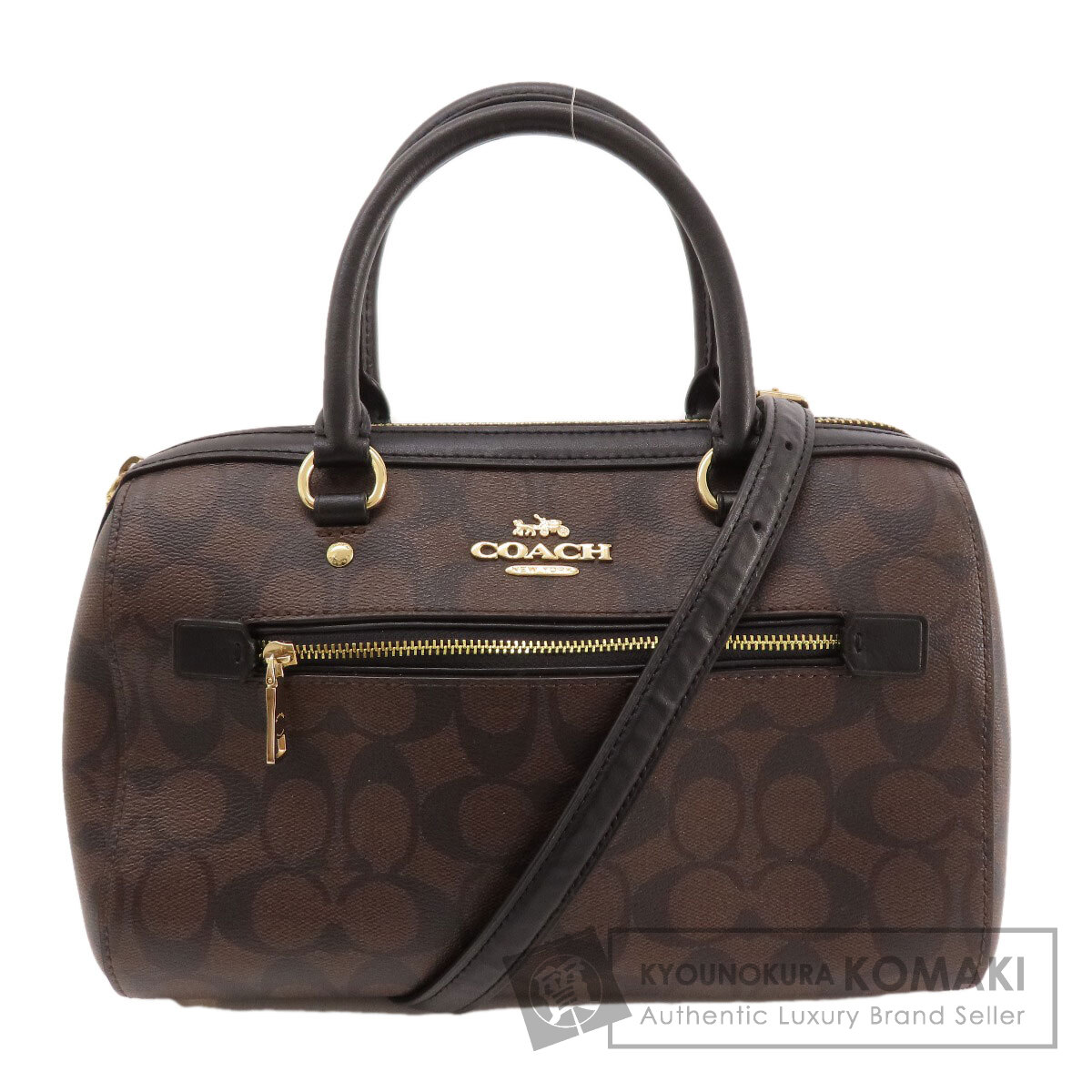 COACH コーチ 83607 シグネチャー ボストンバッグ PVC レディース