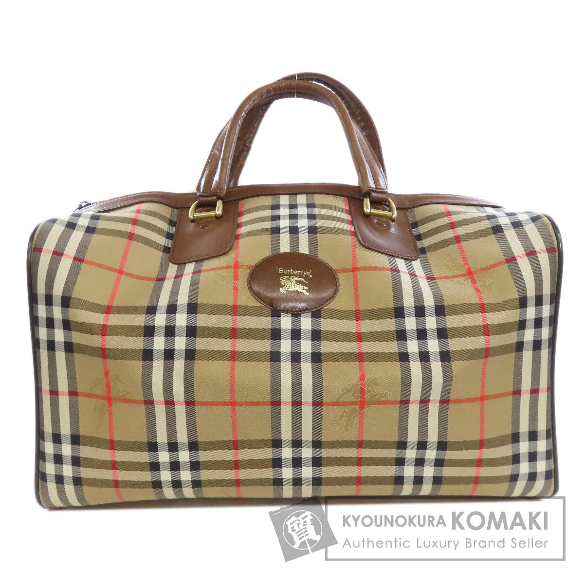 BURBERRY バーバリー ノバチェック ボストンバッグ キャンバス