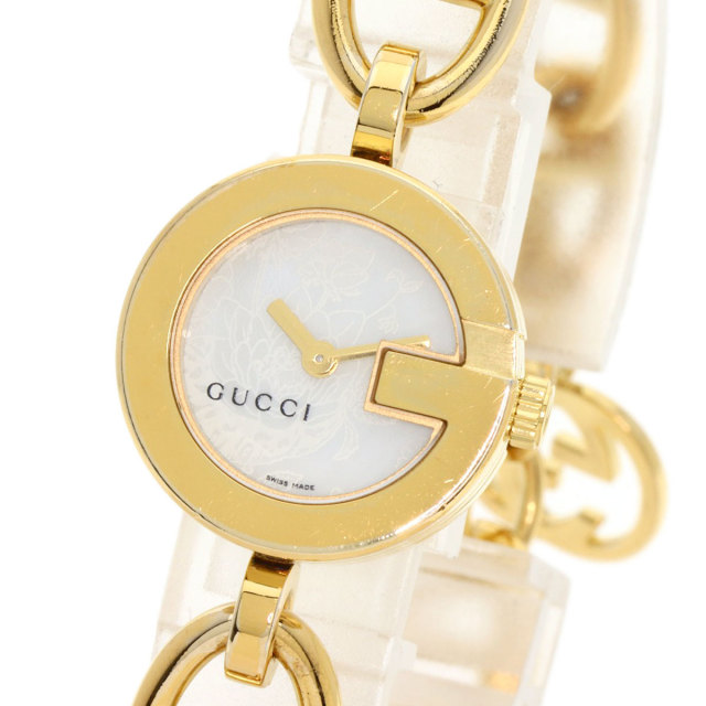 GUCCI グッチ 107 G チャーム ブレスレット 腕時計 GP/GP レディース