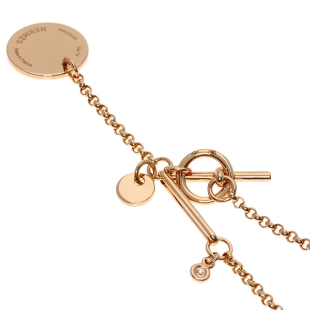 HERMES エルメス エクスリブリス 1P ダイヤモンド ネックレス K18