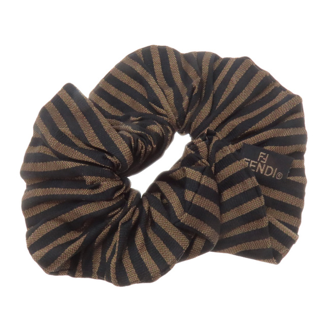 FENDI フェンディ シュシュ ペカン ヘアアクセサリー キャンバス
