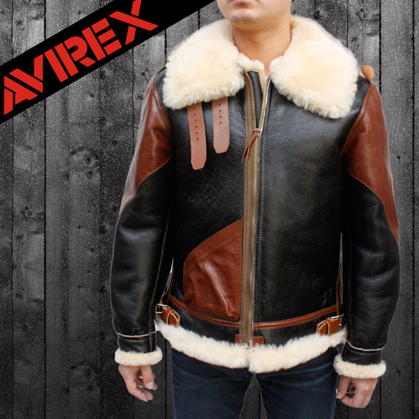 AVIREX(アヴィレックス) B-3ムートン ヴィンテージタイプ レザー