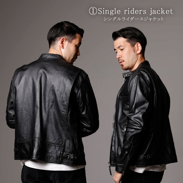 Mo-laws ライダースジャケット 本革 メンズ レザージャケット 本革