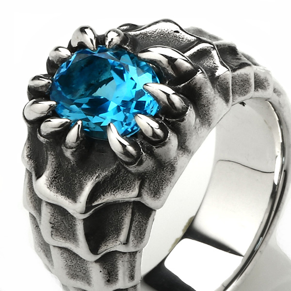 ブラッディマリー Bloody Mary シーク リング-捜す w/ スイスブルー