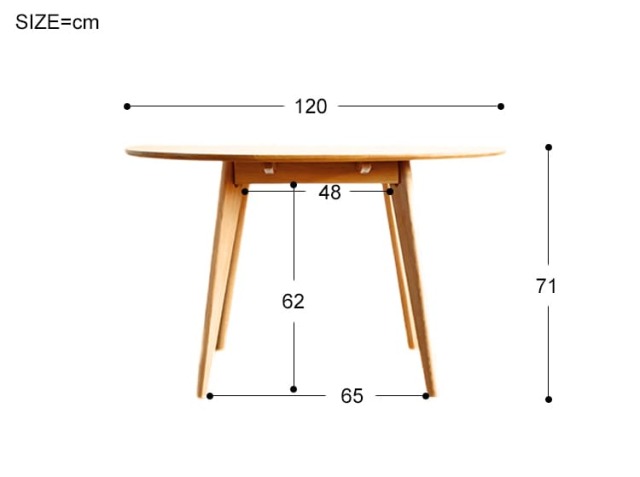 円形ダイニングテーブル RIVER（リバー）直径120cmタイプ｜北欧