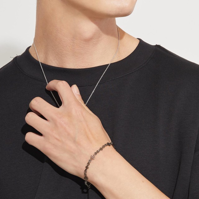 ペアブレスレット シルバー925 sv925 銀 テンプル クロス b6036-p