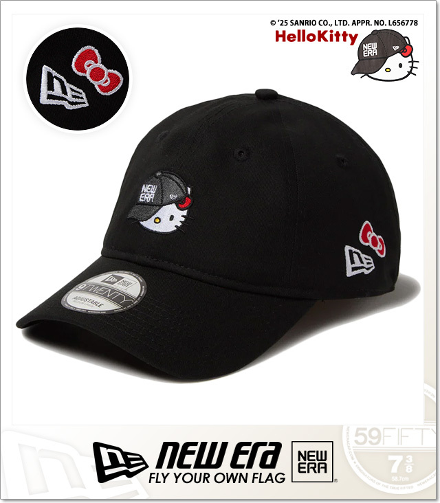 ニューエラ) NEWERA 9TWENTY HELLO KITTY キャップ ブラック (CAP