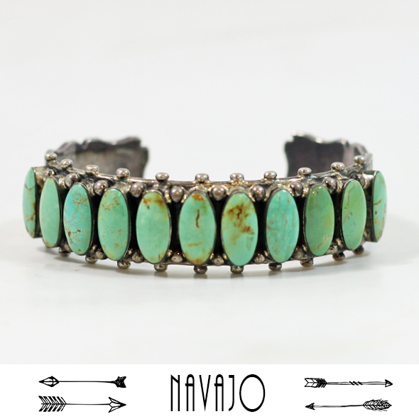 INDIAN JEWELRY ナバホ族 シルバー&ターコイズ バングルを通販【paper