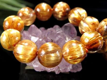 ◇これぞ黄金ルチル！ギラギラと光る帯◇ルチル際立つ極上透明感