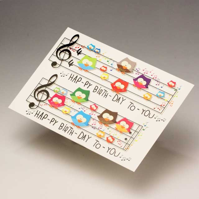 Import絵葉書 《 Joyeux Anniversaire 》 595911 音楽雑貨