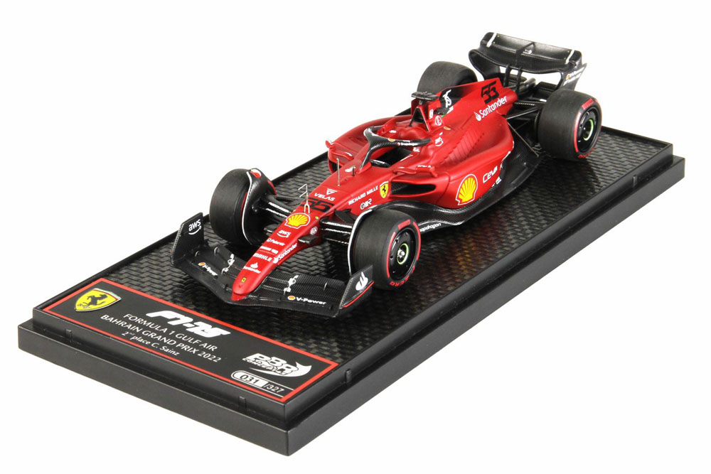 BBRC275B Ferrari F1-75 Bahrain GP 2022 C.Sainz 2nd Limited 327pcs