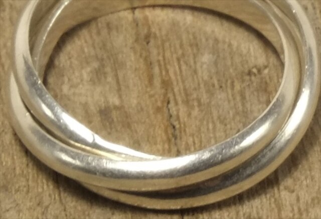 ヴィンテージ メキシカン シルバー 925 （R047) ジュエリー アクセ 3連