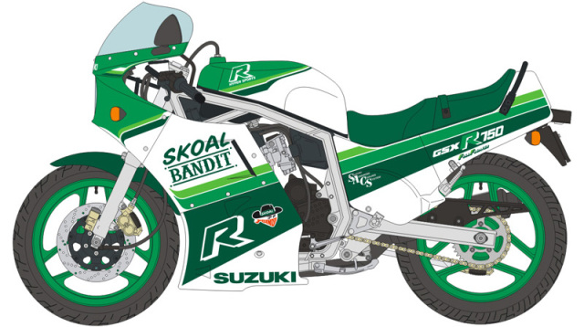 ブルースタッフ 1/12 デカール スズキ GSX R750 スコールバンディット