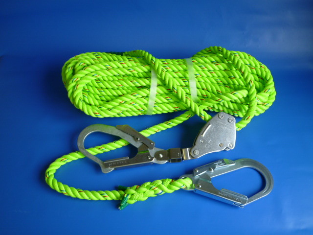 親綱ロープ 介錯ロープ 蛍光ライムグリーンロープ16mm