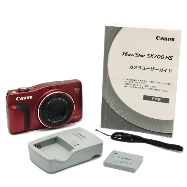 中古】キヤノン コンパクトデジタルカメラ PowerShot SX700HS レッド【B】