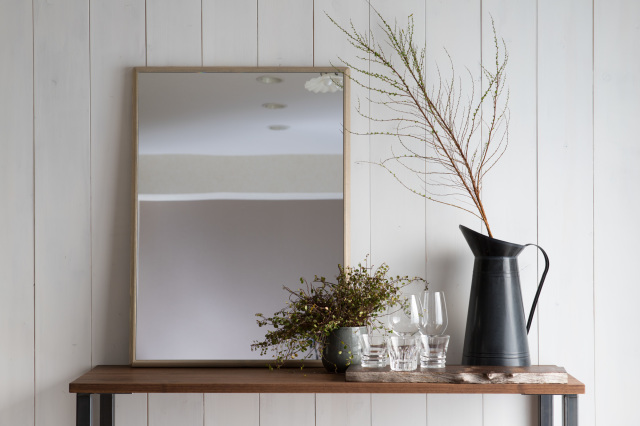 WTW ヴィンテージ風 星条旗 大型 スチール ウォールミラー 鏡 WTW