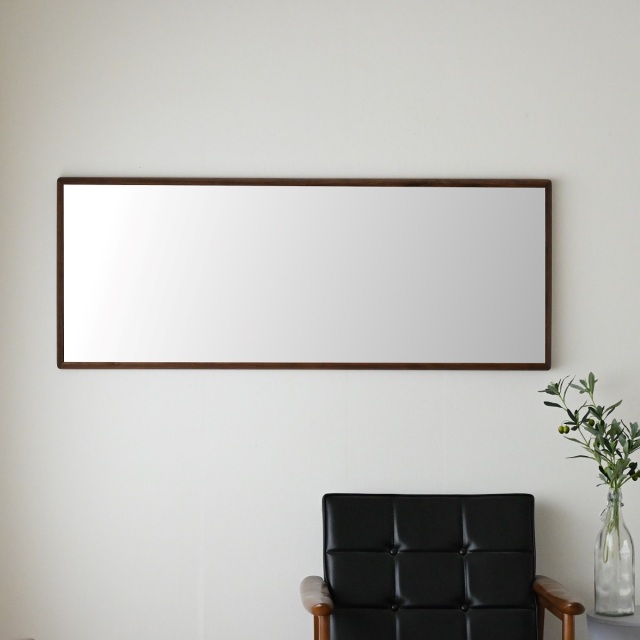 SENNOKI ステラ 全身鏡 姿見 壁掛けミラー 天然木 ウォールナット 48