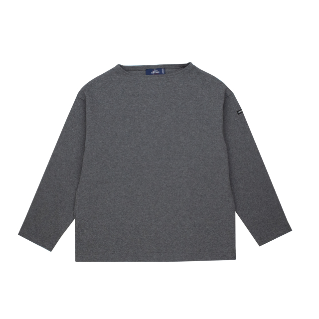 長袖ドロップショルダー［霜降りチャコール］：セントジェームス
