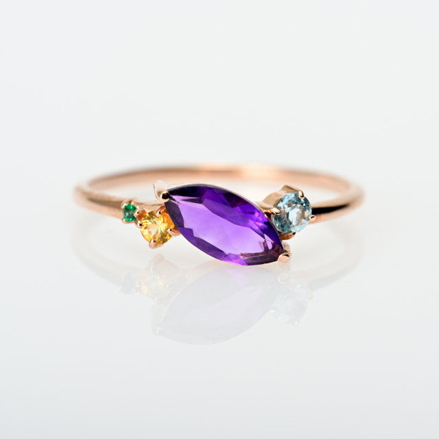 リング K10ピンクゴールド (JLージュエルー)(ラベンダー) アクセサリー