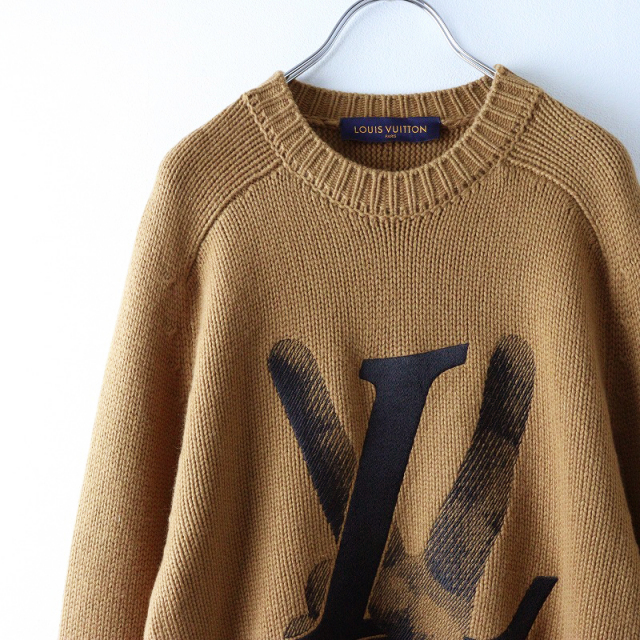 美品 ルイヴィトン LOUIS VUITTON カシミヤX ビキューナ ハンドLVエン