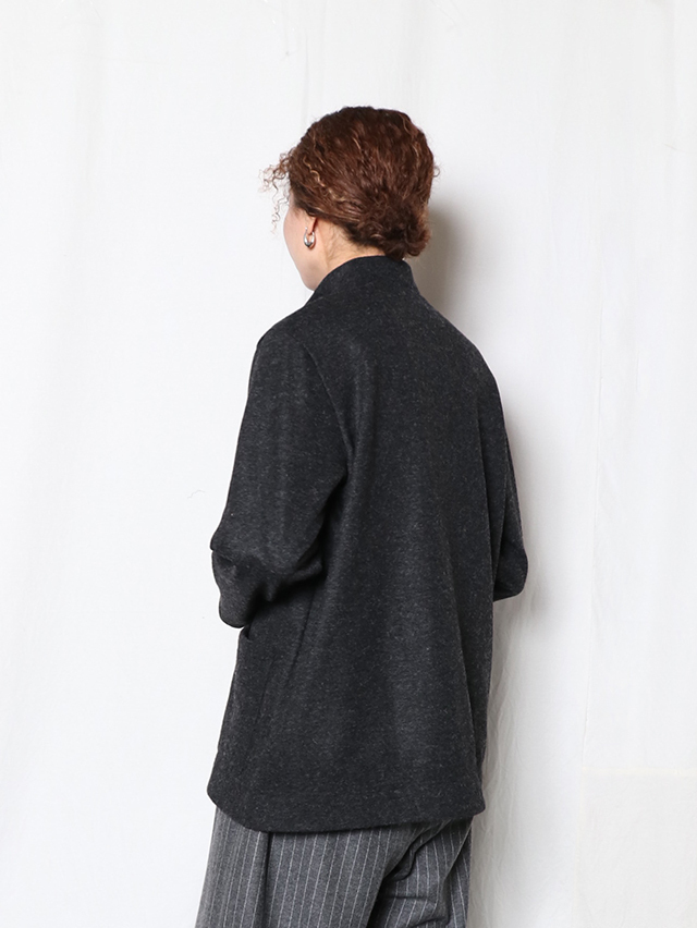 ウールニット天竺ハイネックカーディガン TIGRE BROCANTE