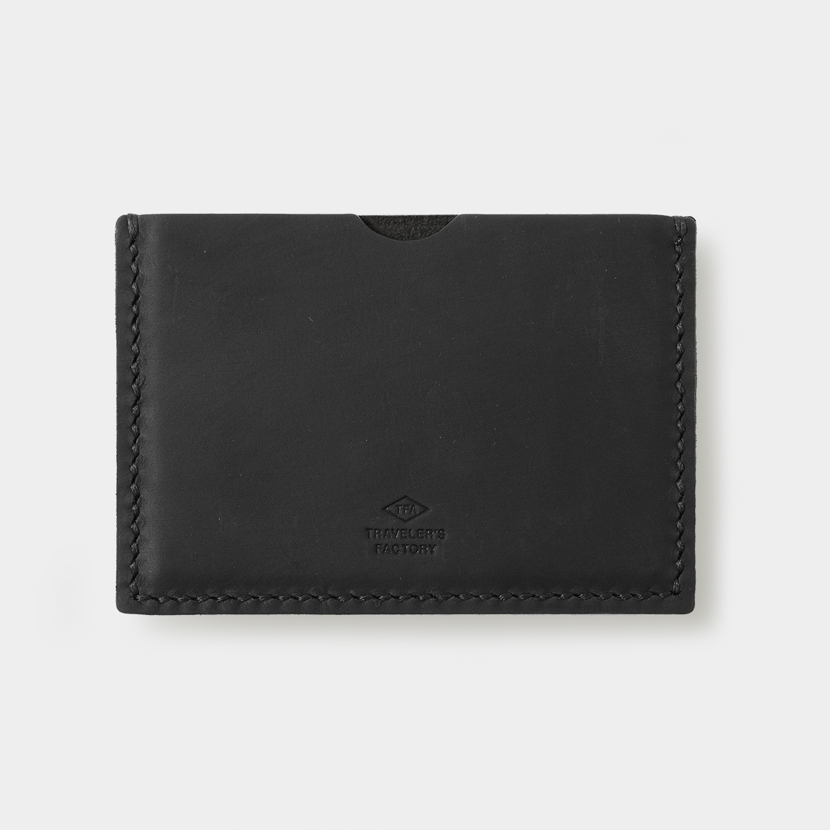 TF レザーパスポートケース 黒 (07100652)