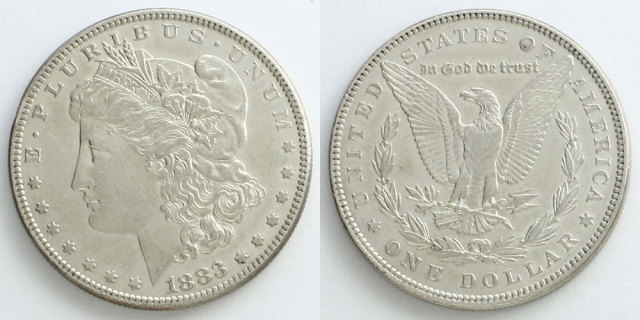 アメリカ 1883 1ドル銀貨 モルガンダラー