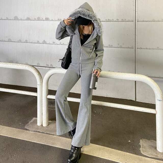 non-hedge ファーフードZIPパーカー・フレアパンツセットアップ|TiMTiM