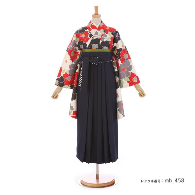 2023年10月新入荷】 袴 レンタル 卒業式 椿 ツバキ フルセット 女