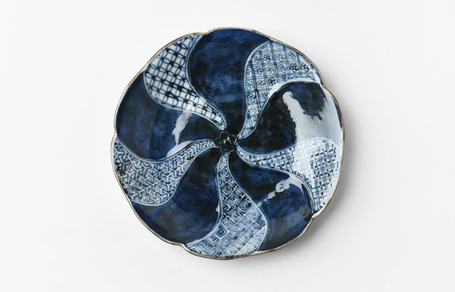 杉本太郎 19 染付5.5×5寸角皿 鹿 ｜ 暮らしのうつわ花田 和食器 通販