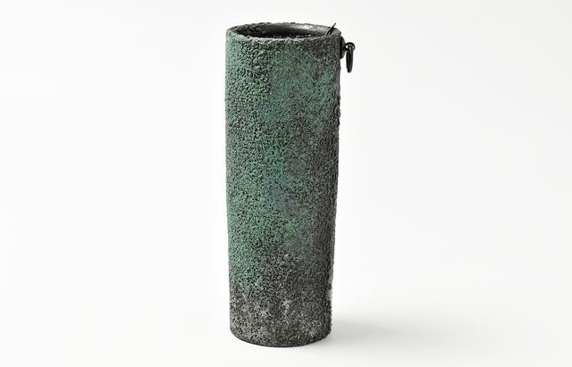 野口悦士 206 緑青筒掛花入 ｜ 暮らしのうつわ花田 和食器 通販